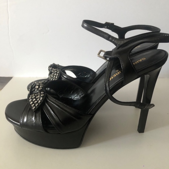 SAINT LAURENT "BIANCA" PLATFORM High STILETTO Sandal - Picture 11 of 16
